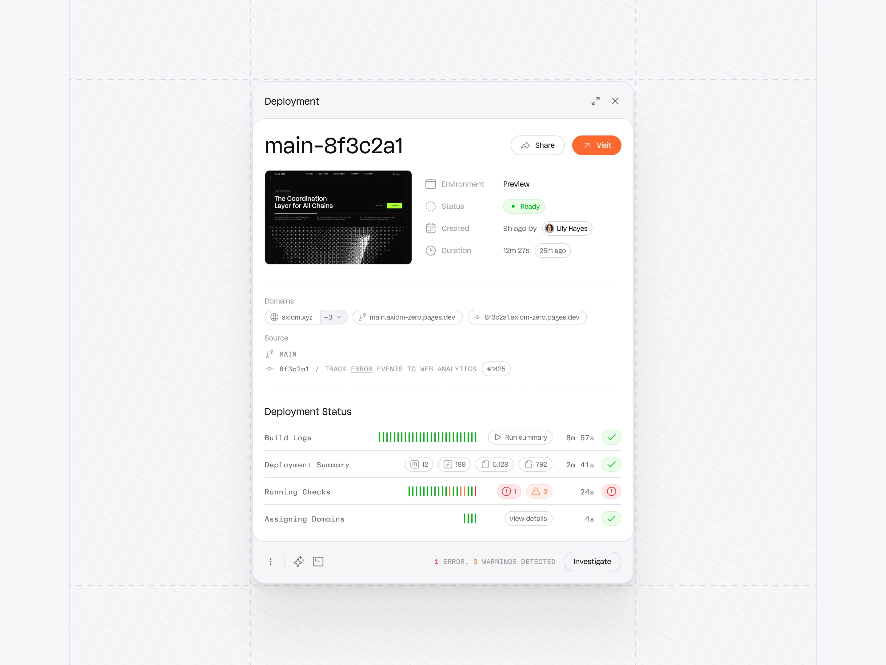 Deployment details — Product design